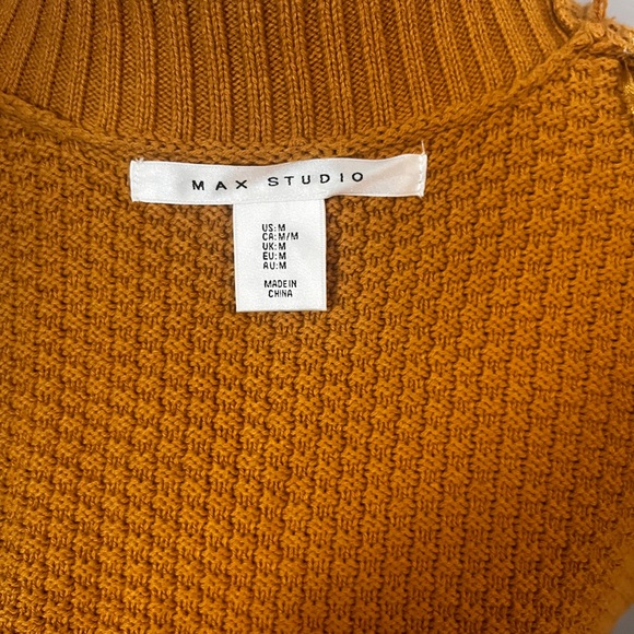 Max Studio Mustard Open-Front Cardigan Size Medium - Picture 13 of 15